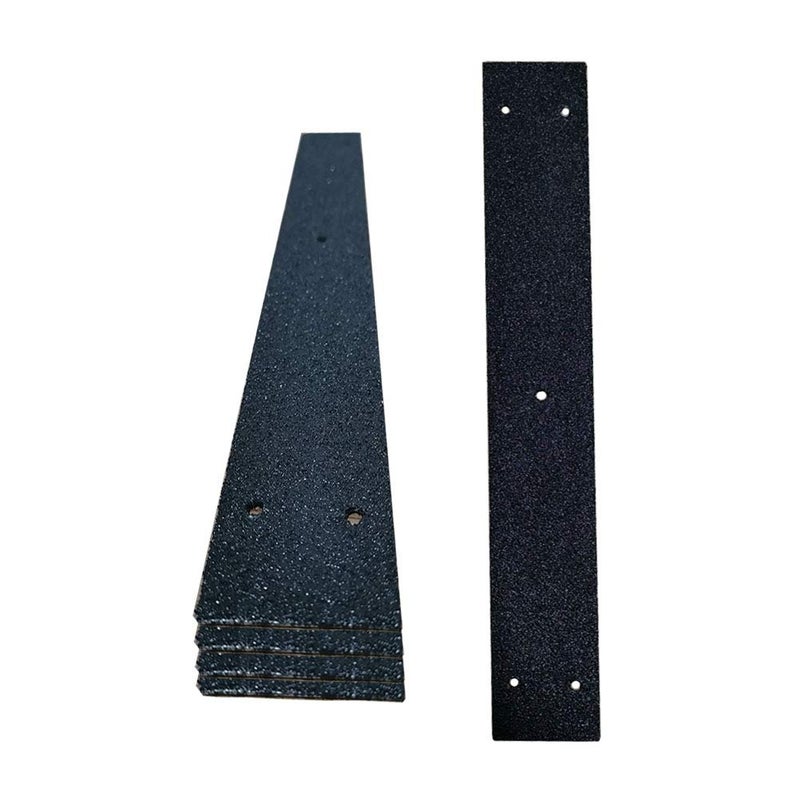 zosenda Non Slip Decking Strip, zosenda 5 Pcs 50mm x 400mm Anti-Slip Floor Decking Grip, Timber Wooden Stop Slipping Tape Black Safety Treads (Black) - Image 1
